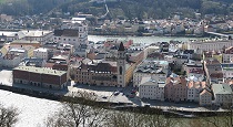 vavtrade.hu - Passau. Passau folyók találkozása. Forrás: wikipedia.org